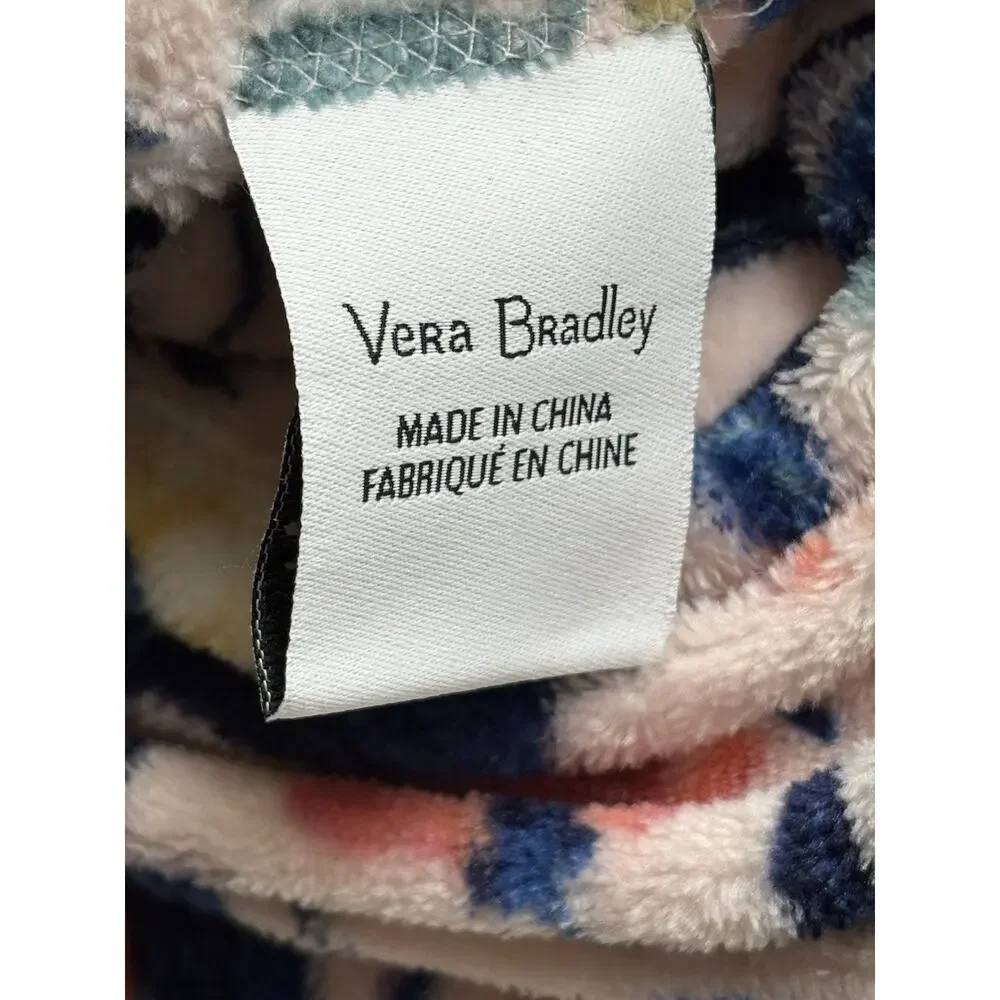 Vera Bradley Paradise Coral Throw Blanket Floral NWT Flowers Garden Light Pink